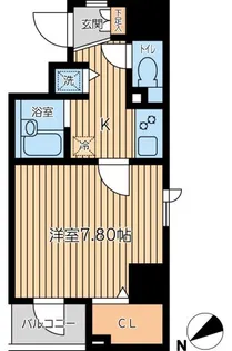 CITY SPIRE 新富町【4階】の間取り