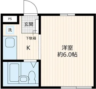 くわん高田【1階】の間取り