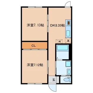 ビエナ下切【1階】の間取り