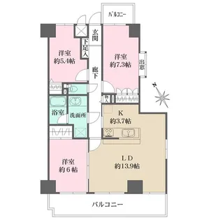 藤和シティコープ松戸岩瀬【5階】の間取り