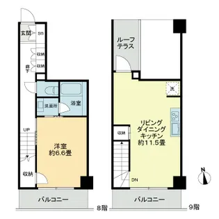 ライオンズフォーシア中野【8階】の間取り
