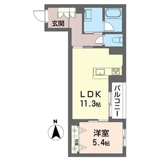 カーサ・コン・クラッセ元今泉【2階】の間取り