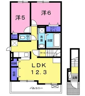 バースロケーション【2階】の間取り