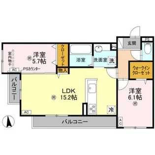 パサログランデ賑町【3階】の間取り