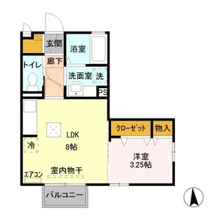 群馬県前橋市箱田町【アパート】の間取り