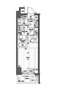 PREMIUM CUBE 不動前DEUX【2階】の間取り