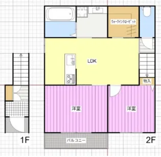 La vie 坪井町【2階】の間取り