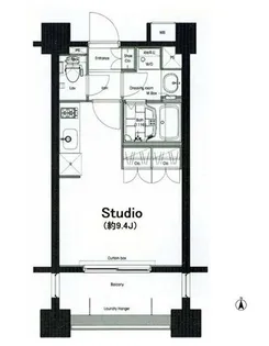 東京都港区三田1【マンション】の間取り