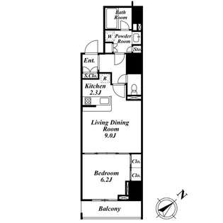 パークウッドレジデンス日本橋【6階】の間取り