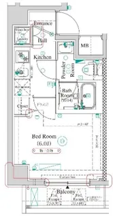 アンベリールマーロ横濱【3階】の間取り