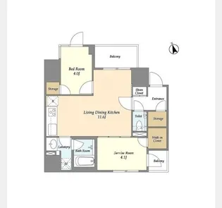 KDXレジデンス八丁堀【7階】の間取り