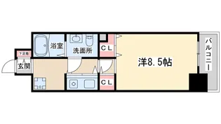 レジディア天神橋【8階】の間取り