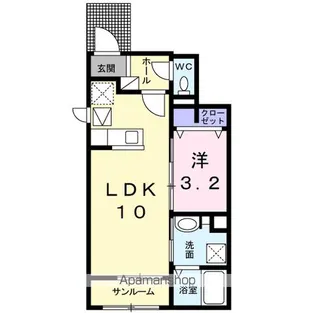 茨城県鹿嶋市大字宮中【アパート】の間取り