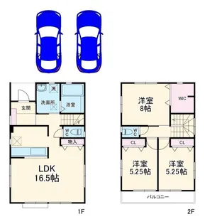 静岡県浜松市中央区葵西2【一戸建】の間取り