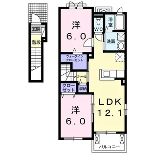 サニーハイツSEINAI IV【2階】の間取り