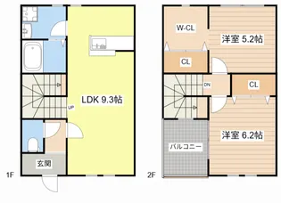 滋賀県栗東市中沢3【一戸建】の間取り
