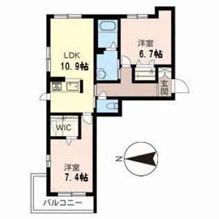 栗栖 KITAYAMA【2階】の間取り