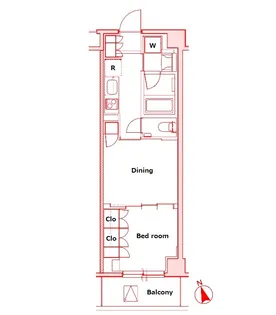 デュオステージ横濱赤門通り【5階】の間取り