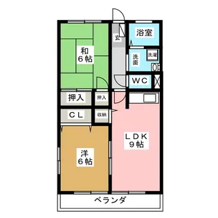 YSタウンC棟【2階】の間取り