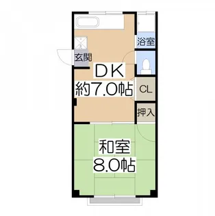 垣内マンション【1階】の間取り