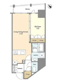 BLAU三ノ輪【4階】の間取り