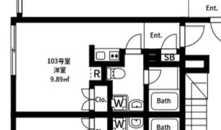 王子本町2丁目北棟【1階】の間取り
