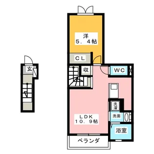 フェスターレII【2階】の間取り