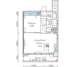 コージーコート御殿山【9階】の間取り