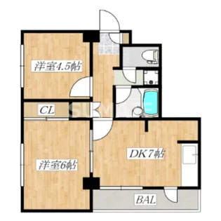 ルミエール市川【2階】の間取り