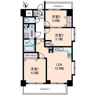 グランドフェニックス【9階】の間取り