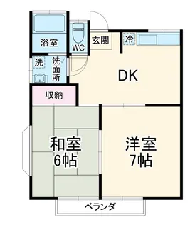 G-1コーポ【2階】の間取り
