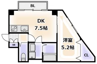 カルム共栄【7階】の間取り