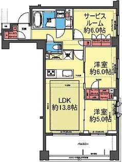KDXレジデンス横濱紅葉坂【6階】の間取り