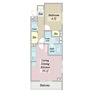 フォルティシモスガ【3階】の間取り