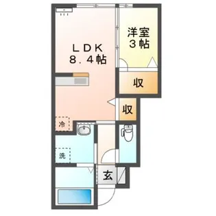 レスア柏崎II・III【1階】の間取り