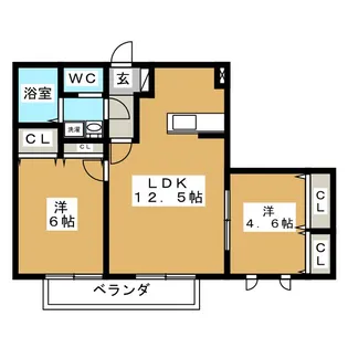 ボナールK【2階】の間取り
