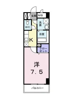 パールドゥN 府中【5階】の間取り