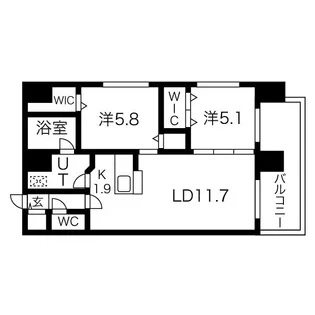 MODENA円山(モデナ円山)【5階】の間取り