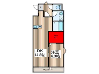 リ-ブルファイン蒲生駅前【1階】の間取り