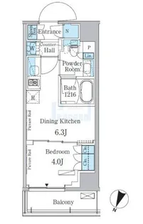 パークアクシス大塚サウスレジデンス【6階】の間取り