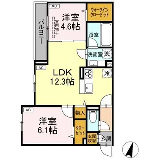 Asset-Court八坂【3階】の間取り