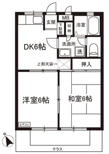 ティ・エスハイム壱番館【1階】の間取り