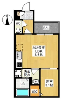 REGALEST 門田屋敷II【2階】の間取り