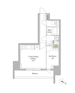 プライムメゾン用賀砧公園【4階】の間取り