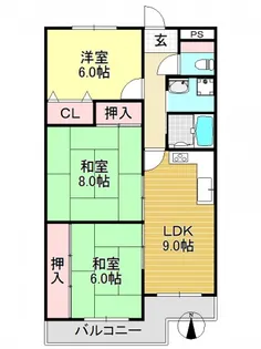 グランドール大鳥【1階】の間取り