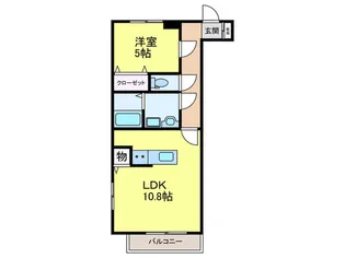 ルバート東住吉【3階】の間取り