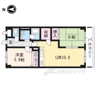 ビラ・クレール【3階】の間取り