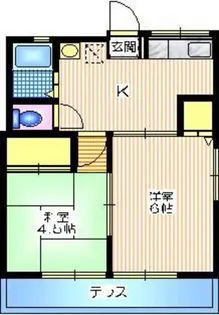 メゾン屏風ヶ浦【1階】の間取り