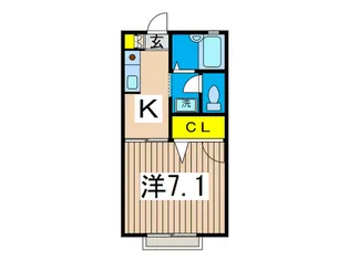 モンピエス K【1階】の間取り