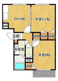ブレイン佐古II【3階】の間取り